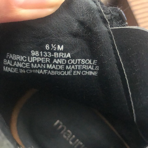 Maurice’s black faux suede tie up peep to ankle bootie size 6.5 - Picture 7 of 10